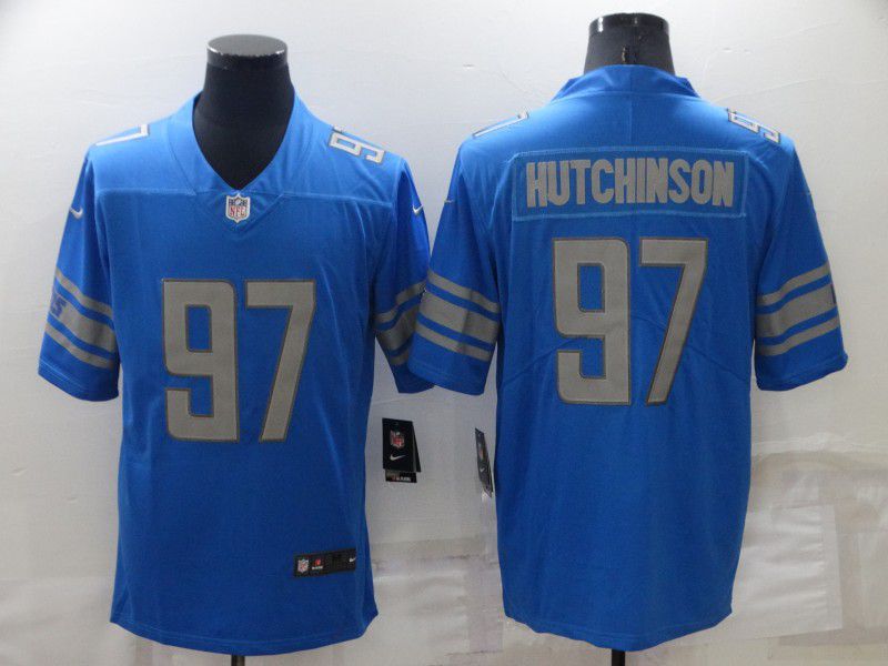 Men Detroit Lions #97 Hutchinson Blue 2022 Nike Limited Vapor Untouchable NFL Jersey->detroit lions->NFL Jersey